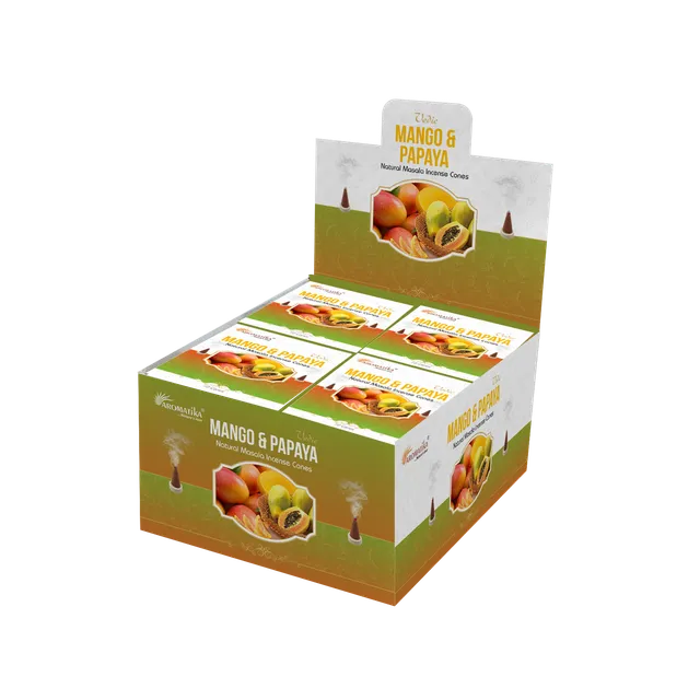 aromatika-vedic-c-nes-d-encens-mangue-papaye-120-pi-ces image 1