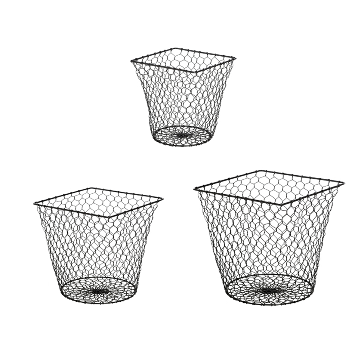 sia-charlie-paniers-wire-noir-lot-3-fer-ajour image 1