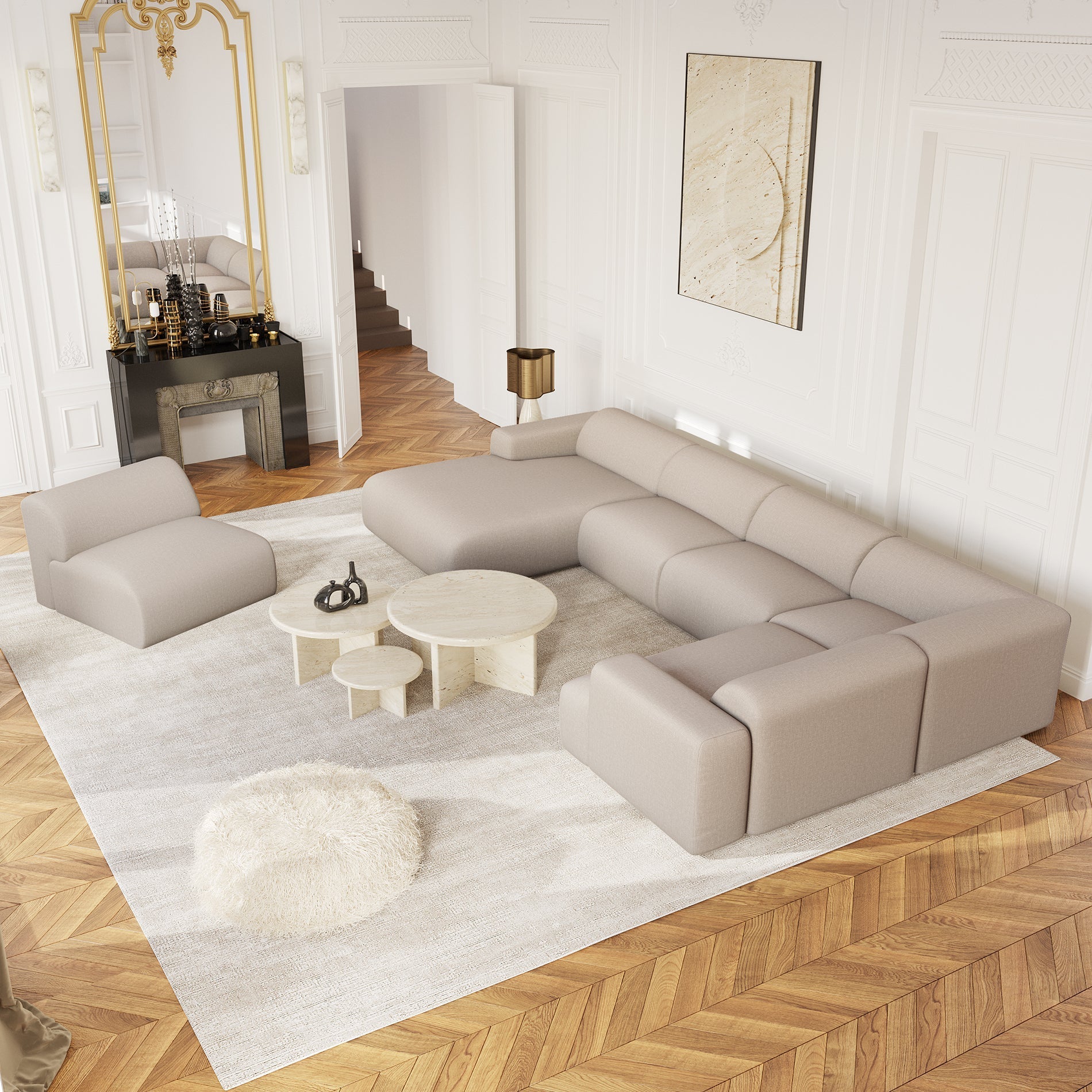 sia-deco-myra-canap-panoramique-gauche-beige-5-places-arrondi image 2
