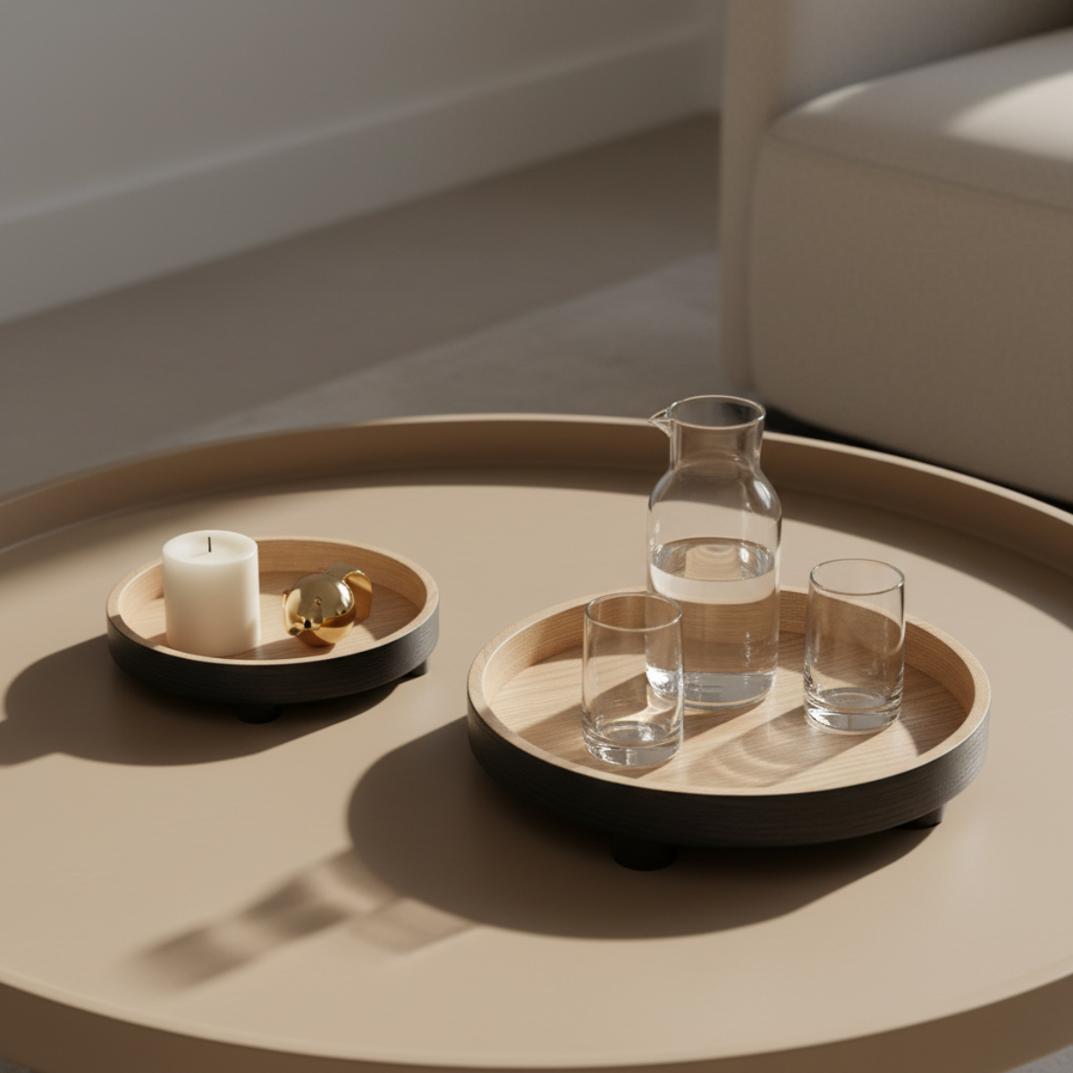 sia-deco-noah-noa-plateau-d-coratif-rond-noir-lot-de-2-bois image 2
