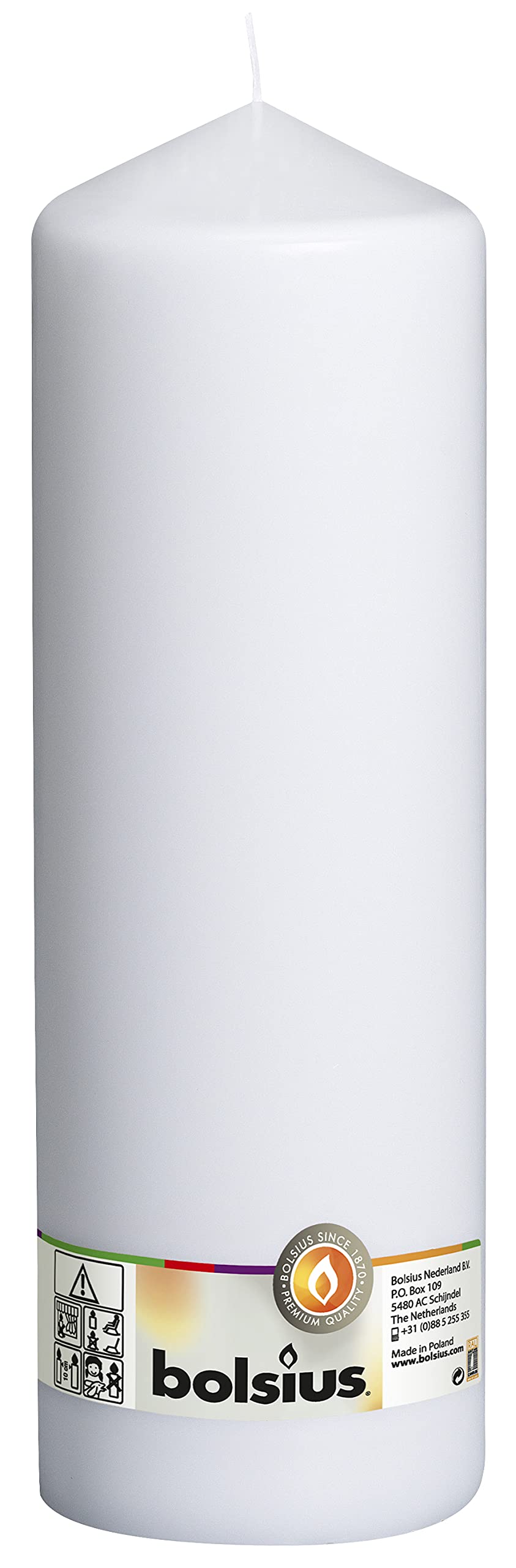 bolsius-bougies-piliers-30cm-bougie-blanche-x4-175h image 2