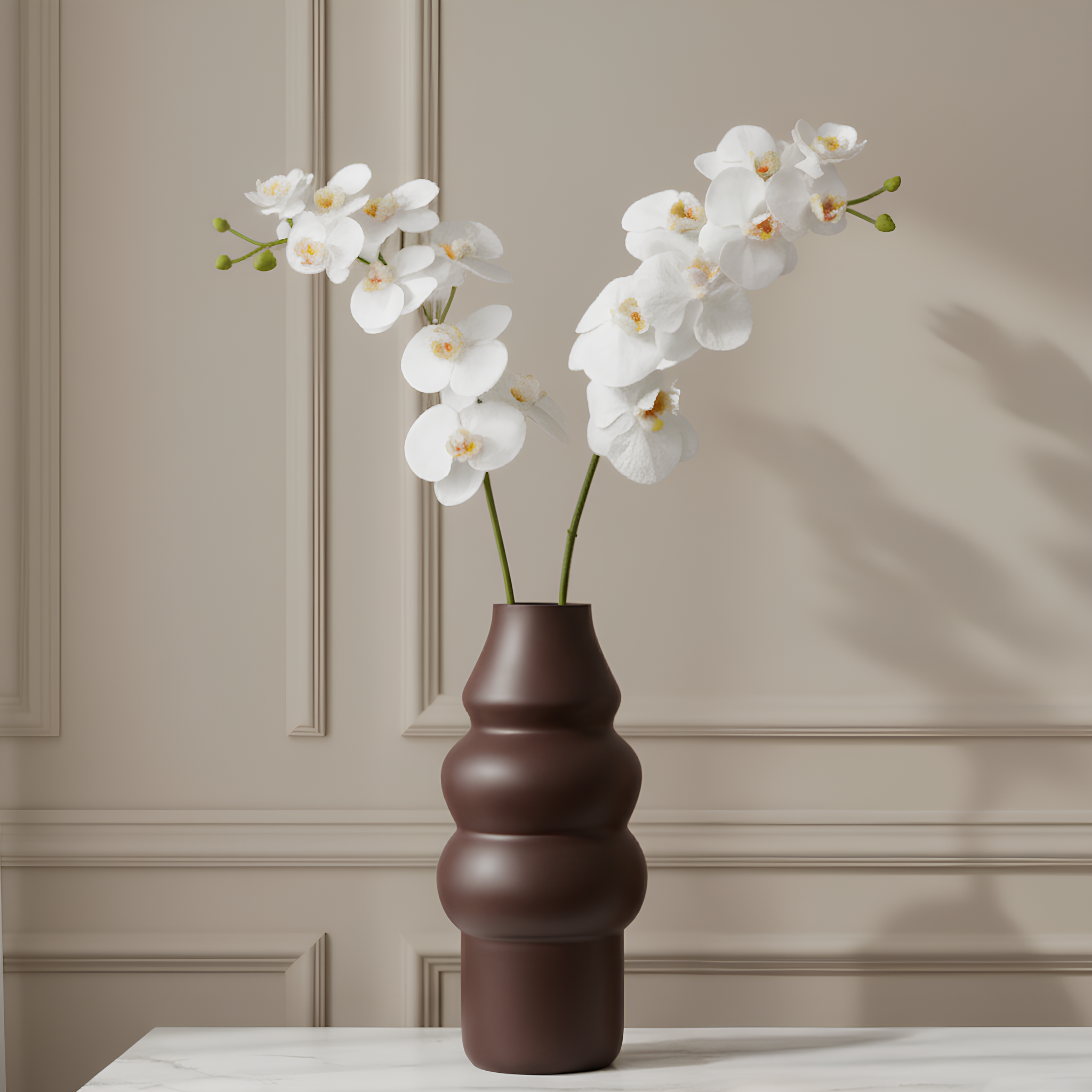 sia-deco-antica-vase-verre-chrysalide-36-cm-marron image 3