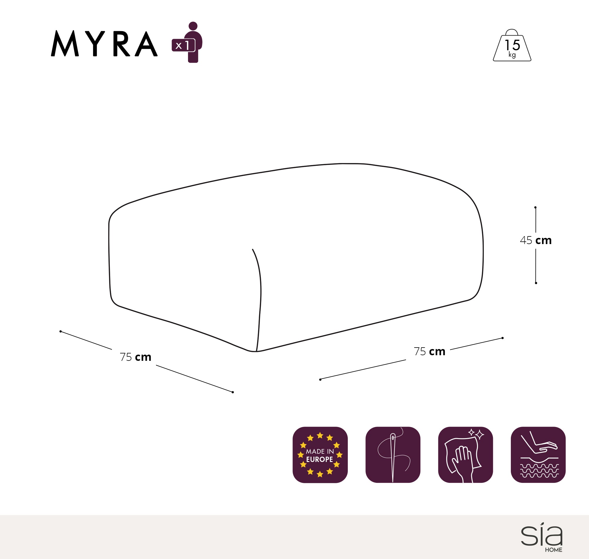 sia-deco-myra-pouf-cr-me-tissu-arrondi image 5