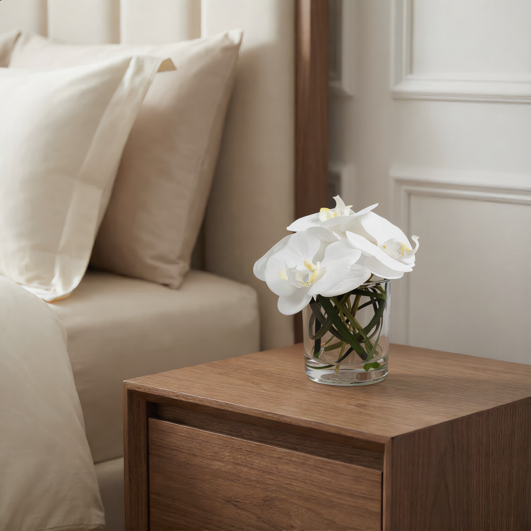 sia-deco-noah-composition-orchid-e-artificielle-vase-blanc image 2