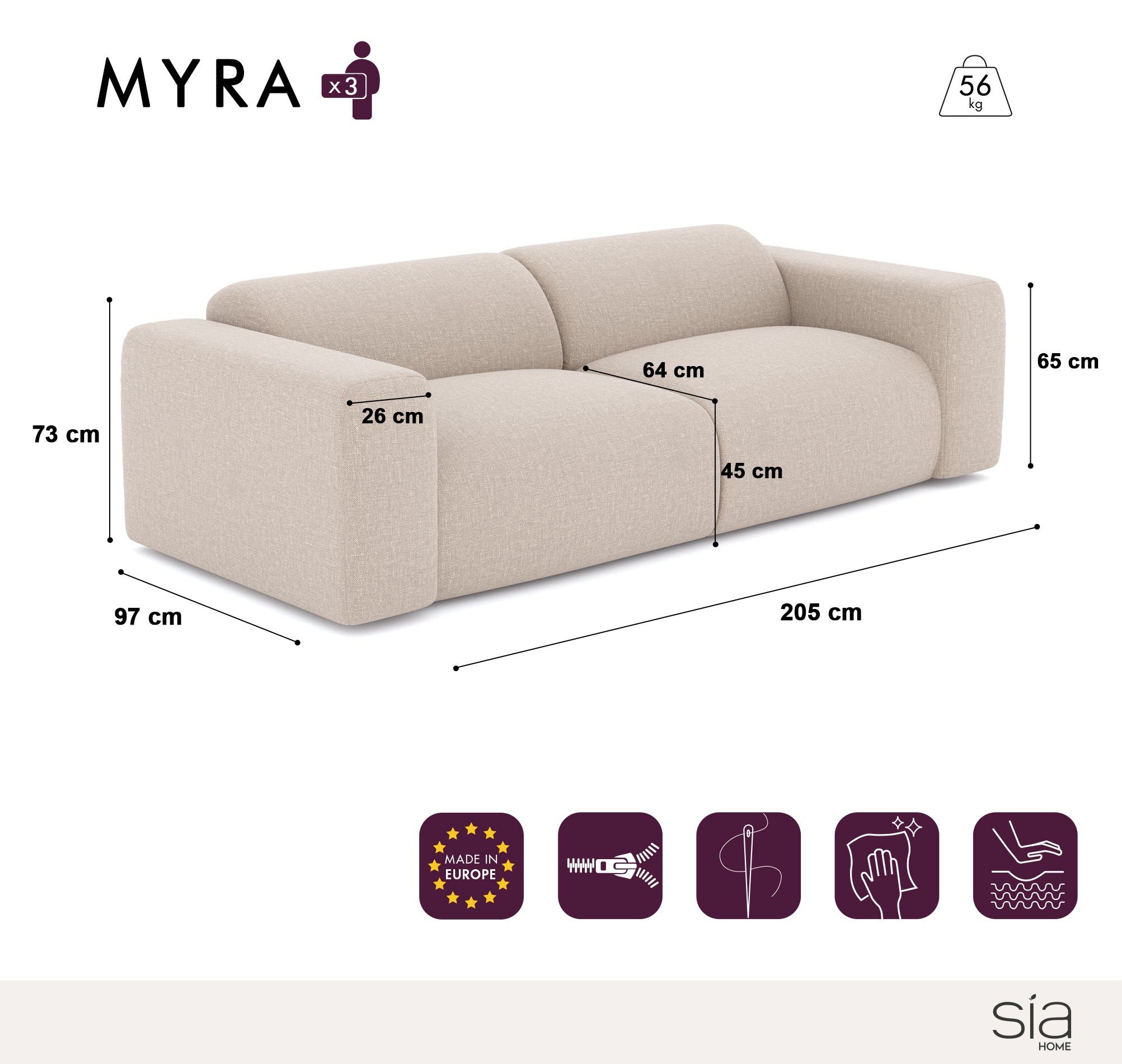 sia-myra-canap-cr-me-tissu-assise-confort-arrondie image 5