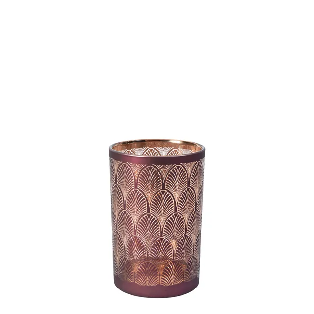 sia-deco-nora-boudoir-18-cm-photophore-bordeaux-dor image 1