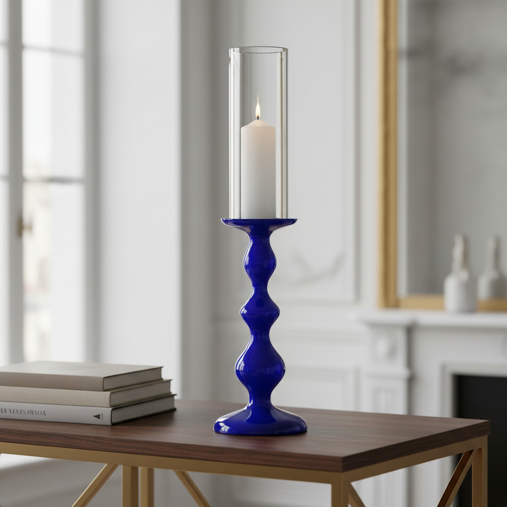 sia-nora-porte-bougie-isa-bleu-48-cm-en-verre image 2