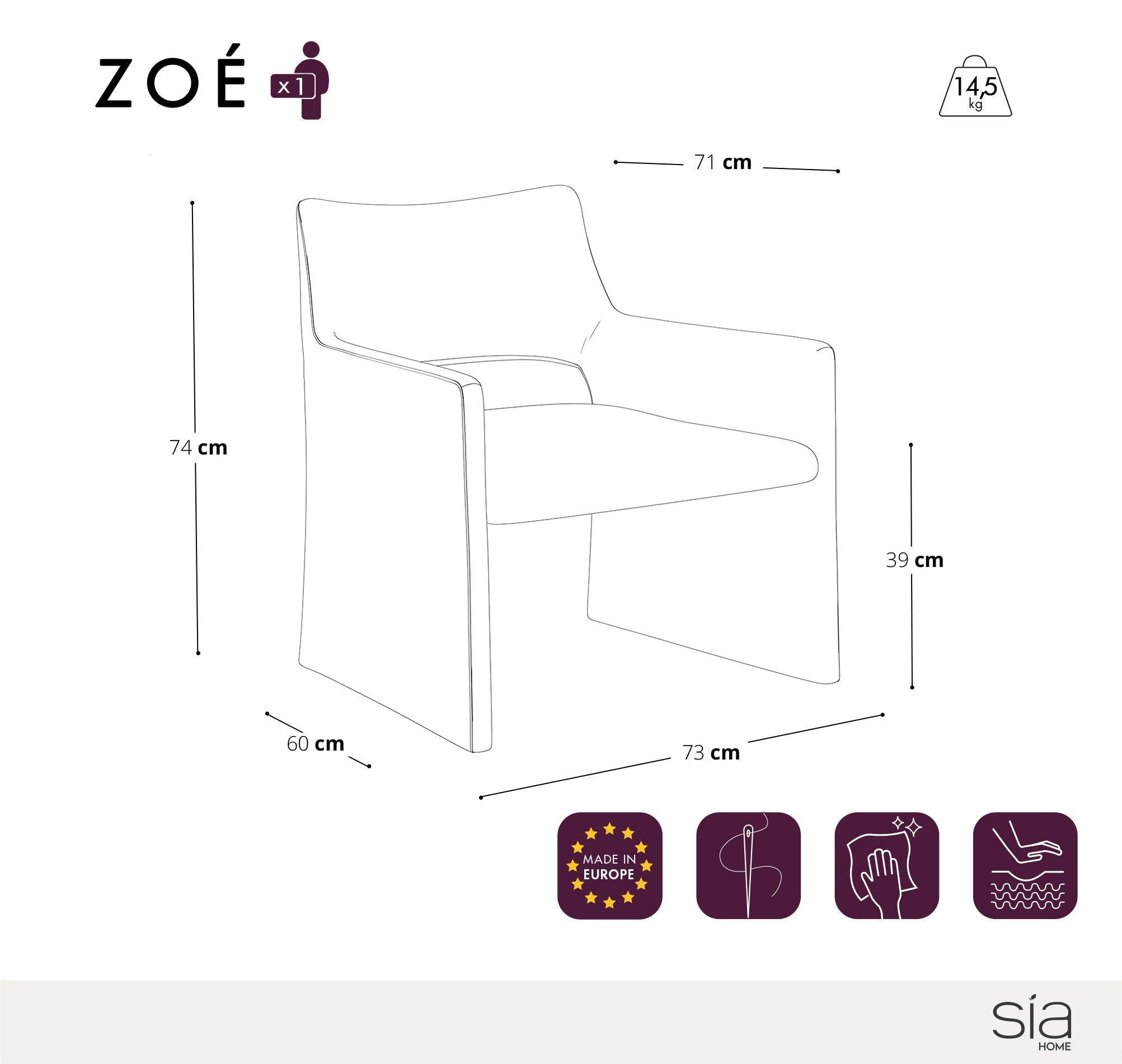 sia-deco-charlie-zoe-chaise-taupe-design-confort image 6