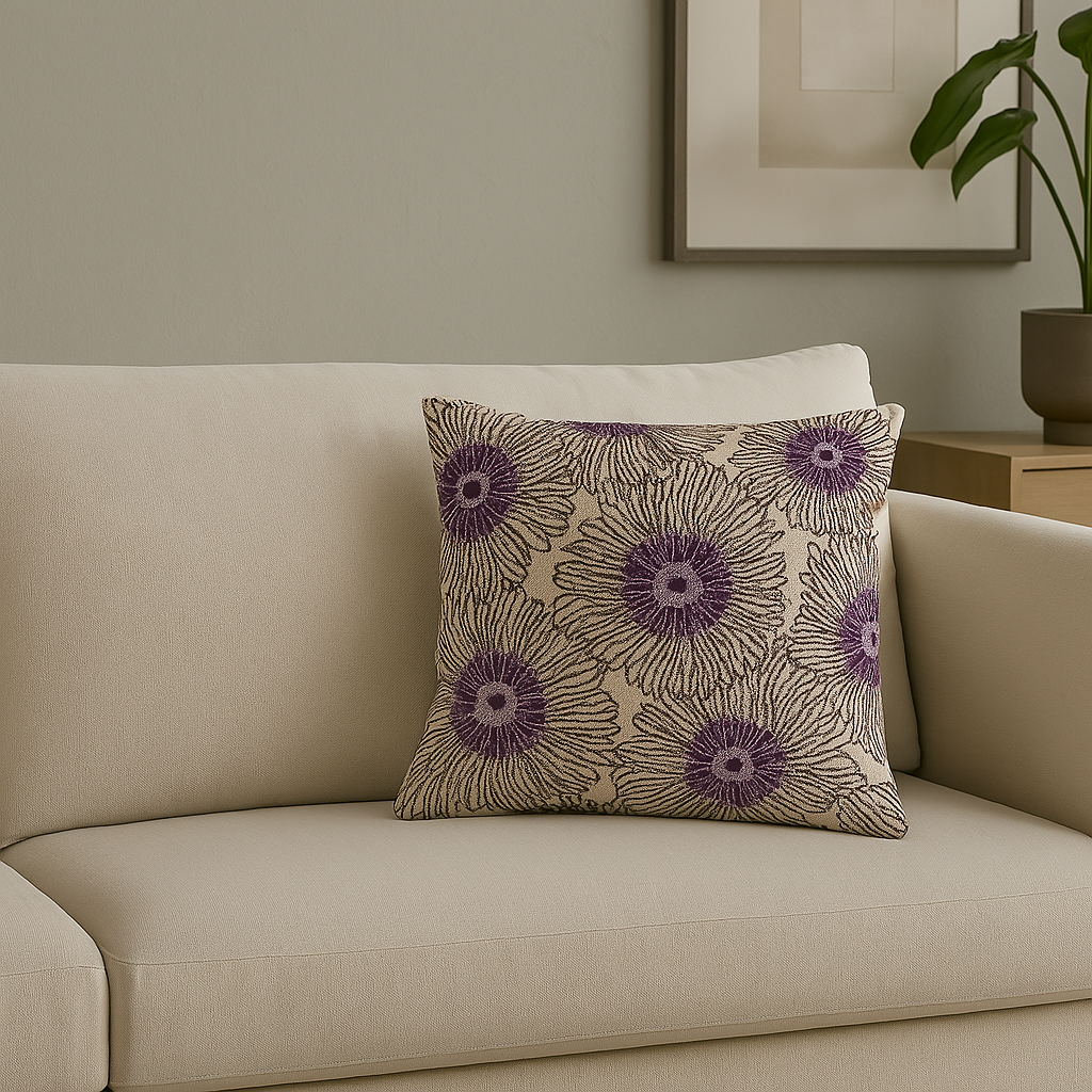 sia-nola-housse-coussin-flowers-40-cm-violette-coton image 2
