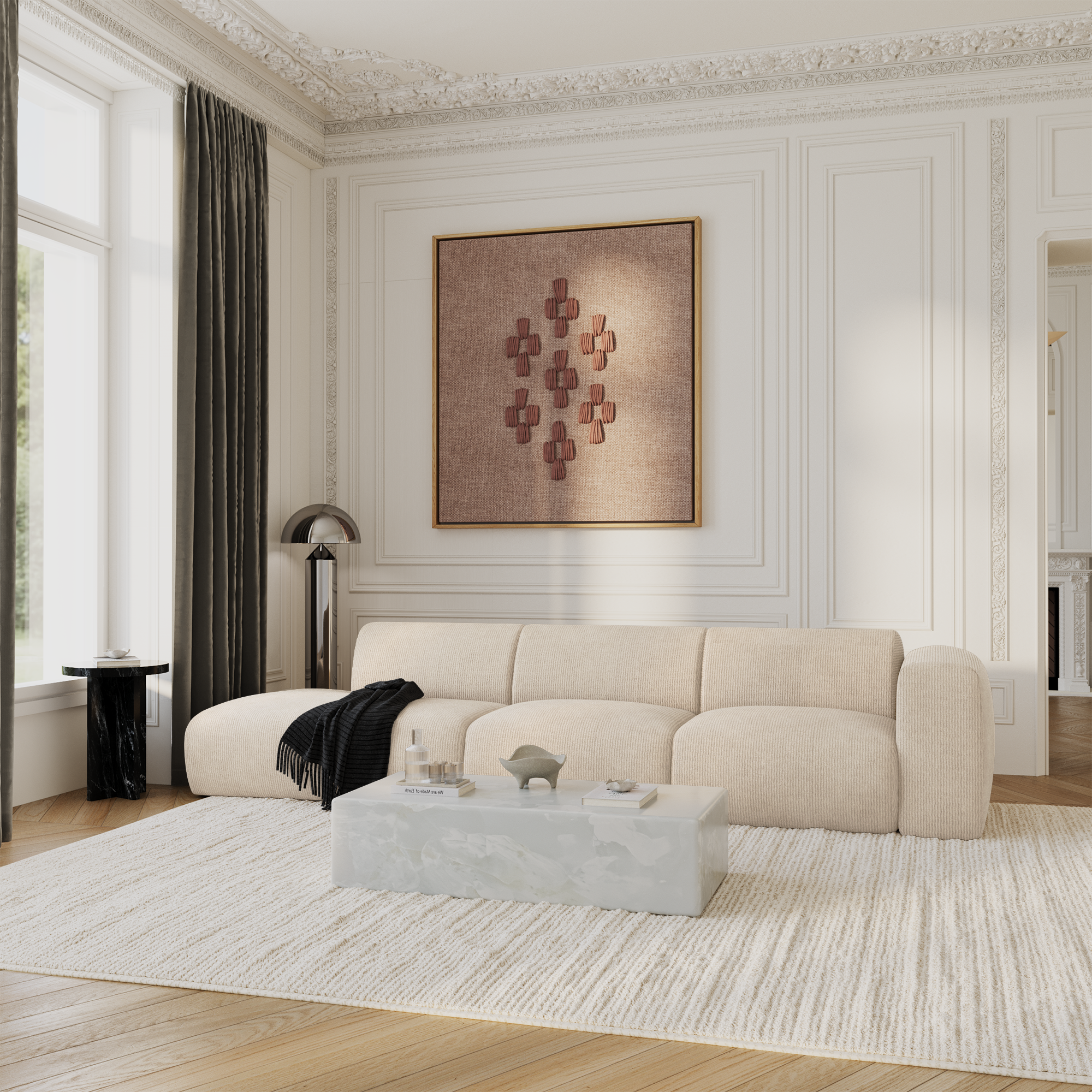 sia-myra-canap-droit-5-places-cr-me-assise-g-n-reuse-arrondie image 2
