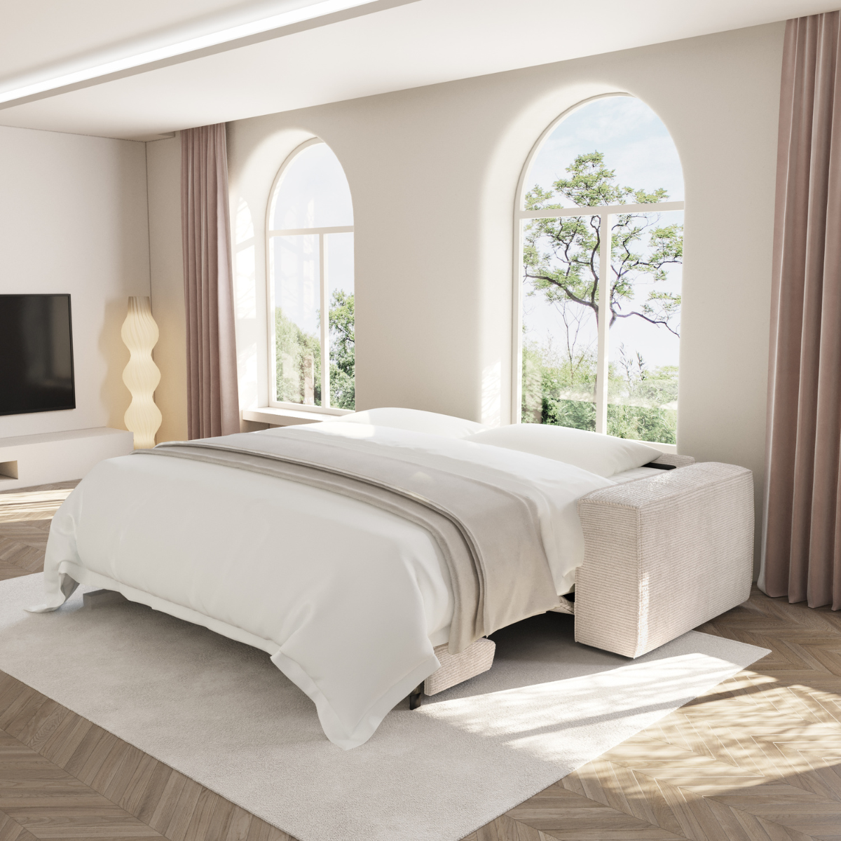 sia-deco-joan-canap-convertible-140-cm-cr-me-matelas-m-moire image 3