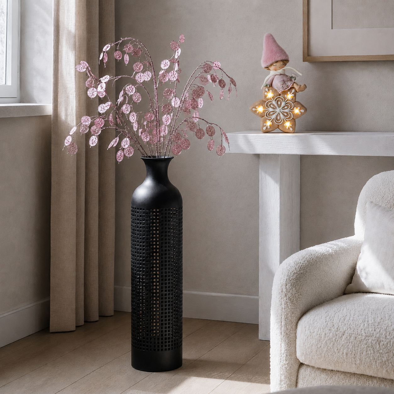 sia-noah-lunaria-feuillage-artificiel-116-cm-rose-m-tal image 2