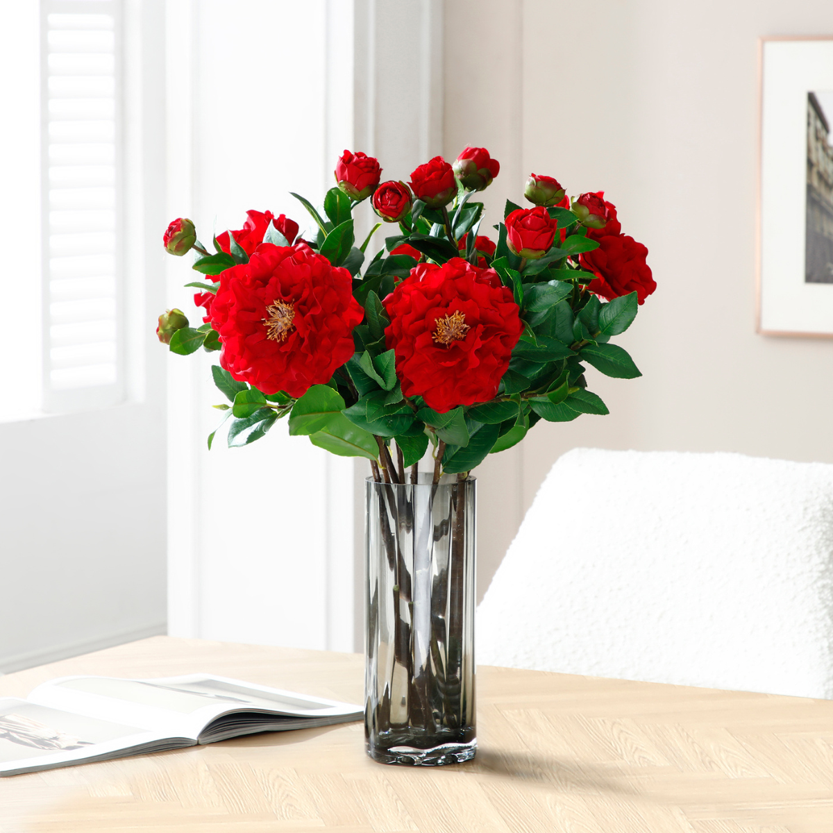 sia-noah-tige-cam-lia-artificiel-72-cm-rouge-blanc image 2