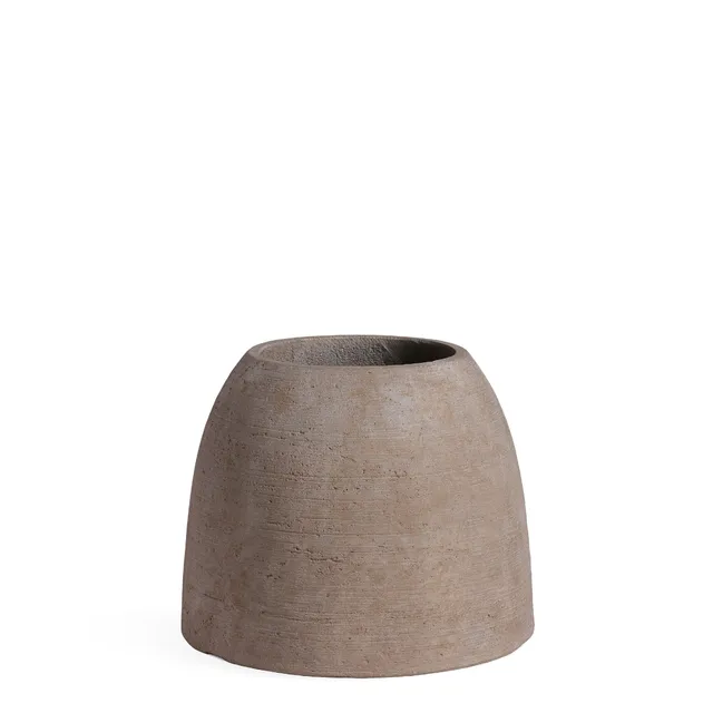 sia-deco-antica-cache-pot-zen-arrondi-33-cm-marron-clair image 1