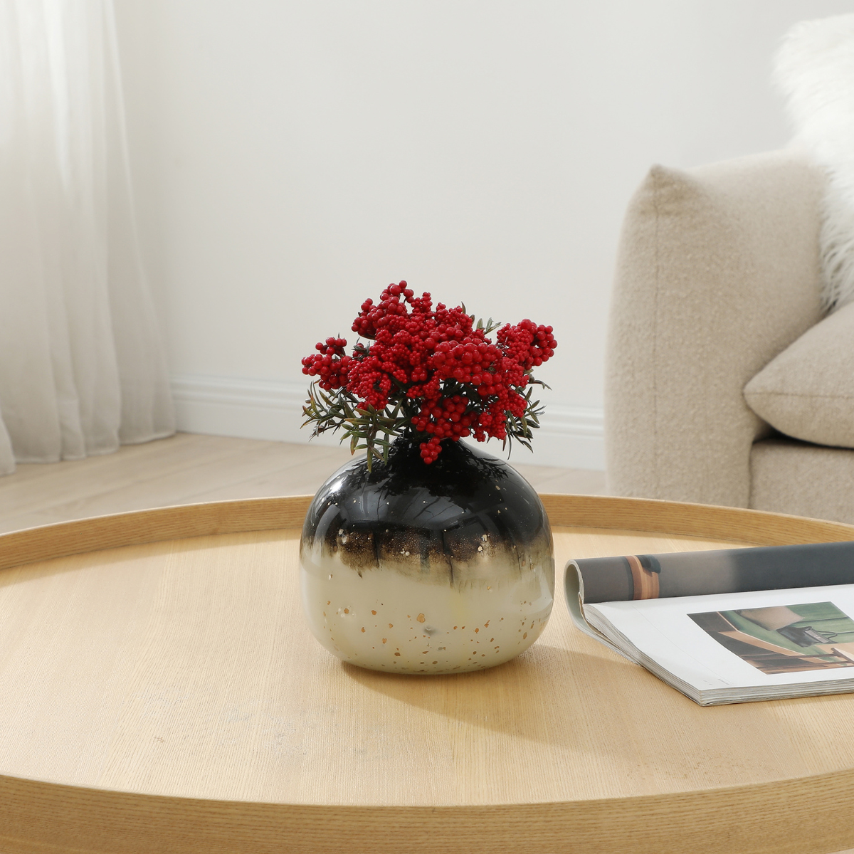 sia-deco-noah-bouquet-baies-rouges-artificiel-20cm image 2