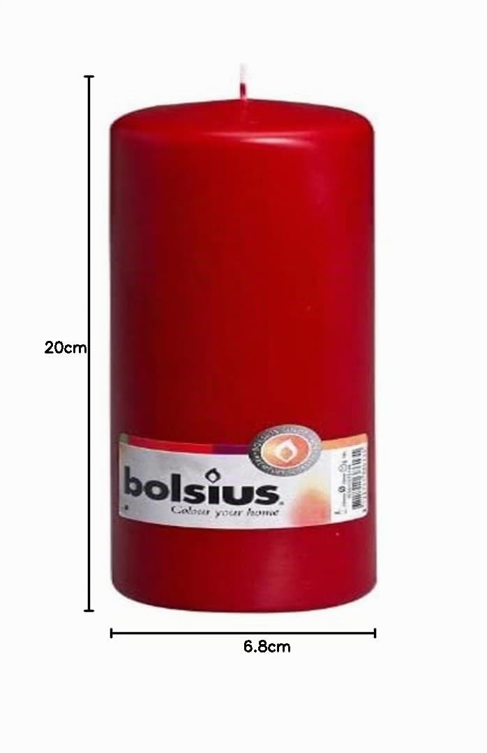 bolsius-bougies-piliers-rouge-vin-20x7-cm-lot-8 image 2