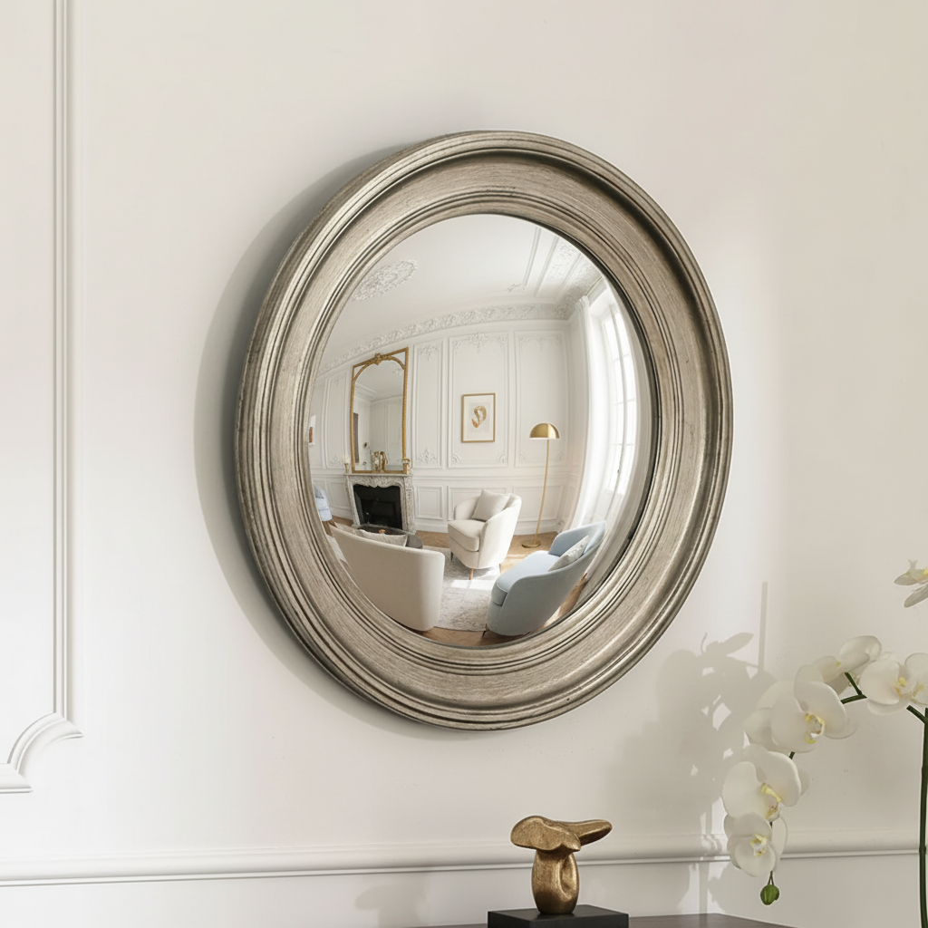 sia-deco-victoria-miroir-rond-convexe-orbe-66-cm-argent image 2