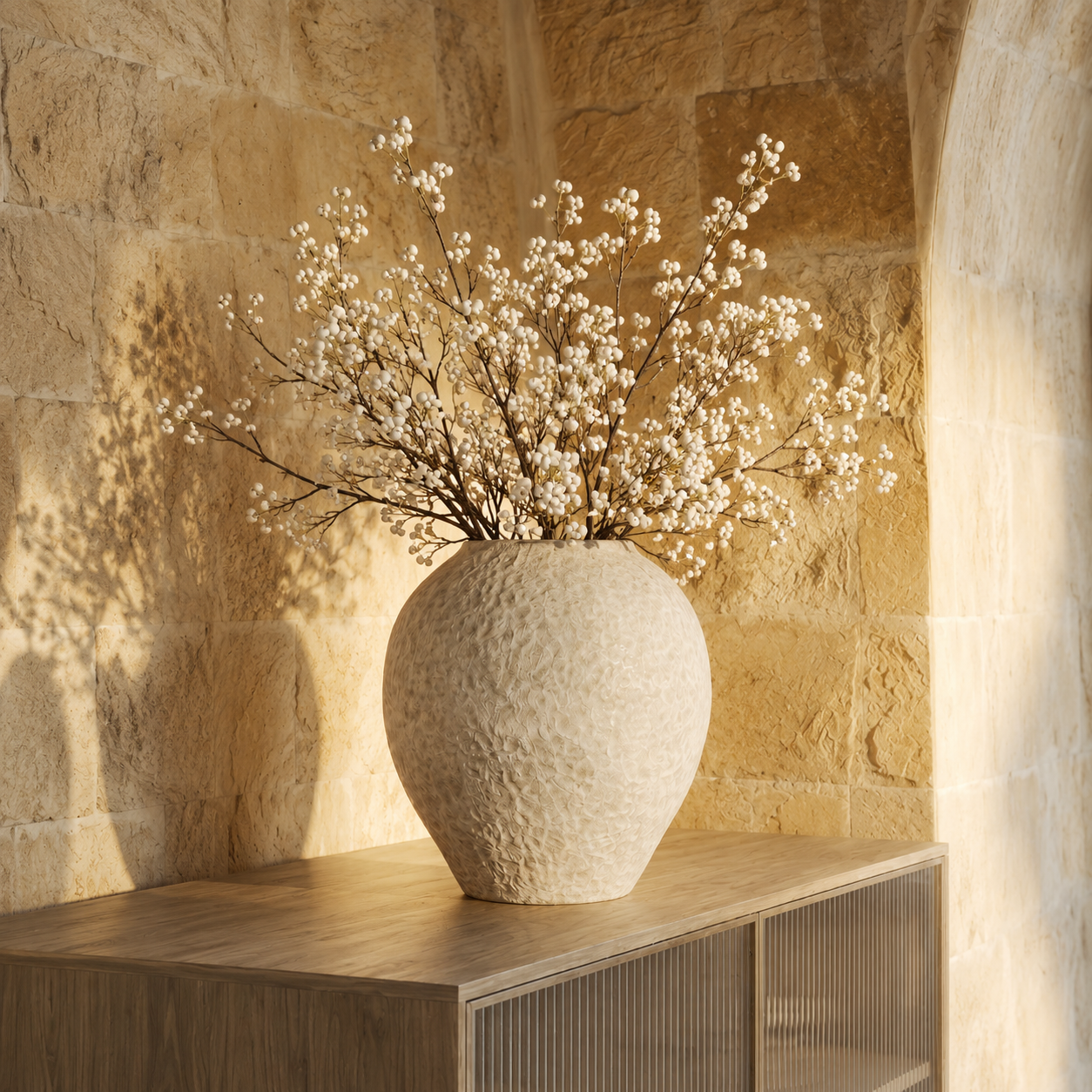 sia-deco-noah-branche-de-baies-branche-artificielle-blanc-70-cm image 2