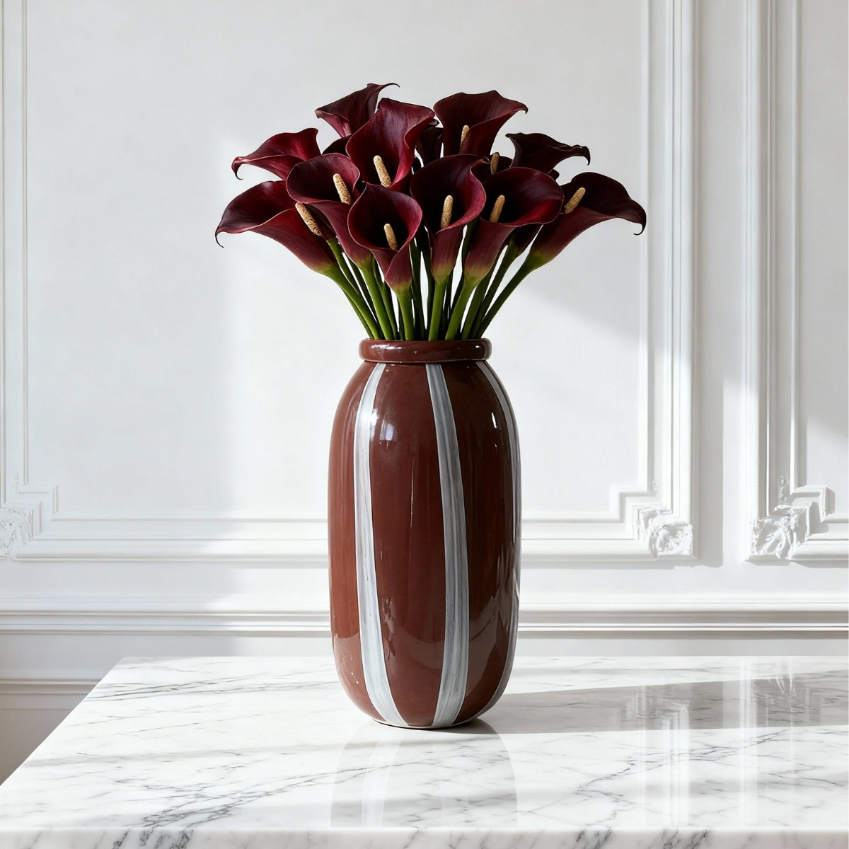 sia-antica-lattea-vase-en-verre-marron-33-cm image 2