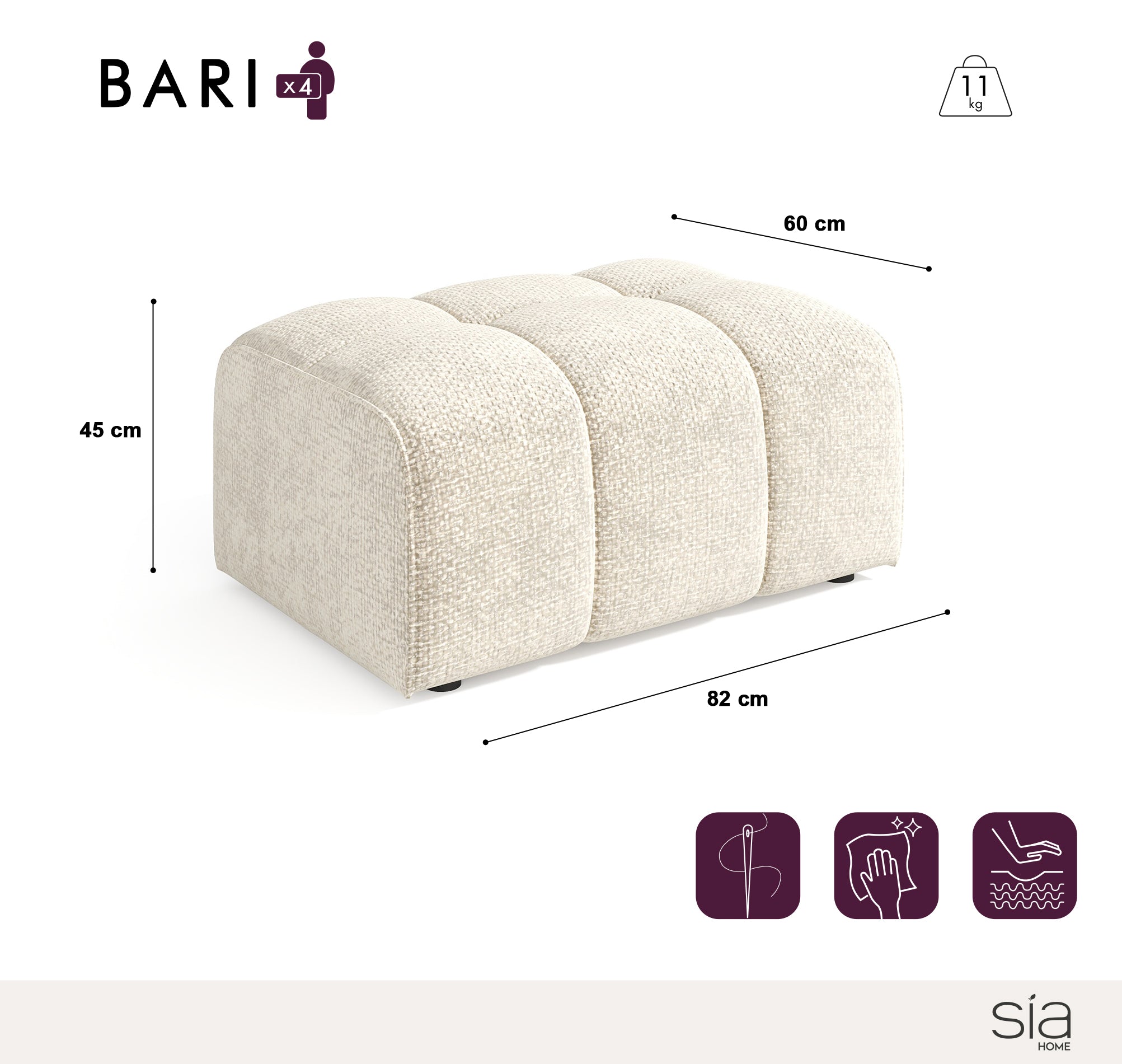 sia-bari-ensemble-canap-droit-capitonn-avec-pouf image 4