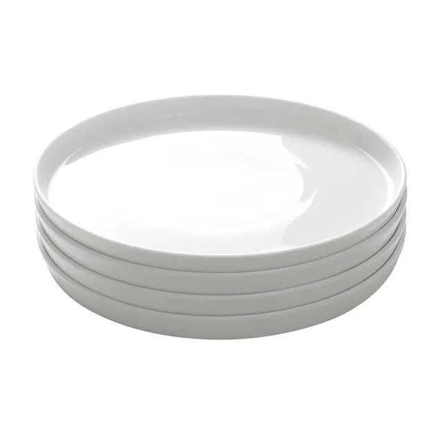 sia-alba-louise-4-assiettes-plates-blanches-26-cm image 1