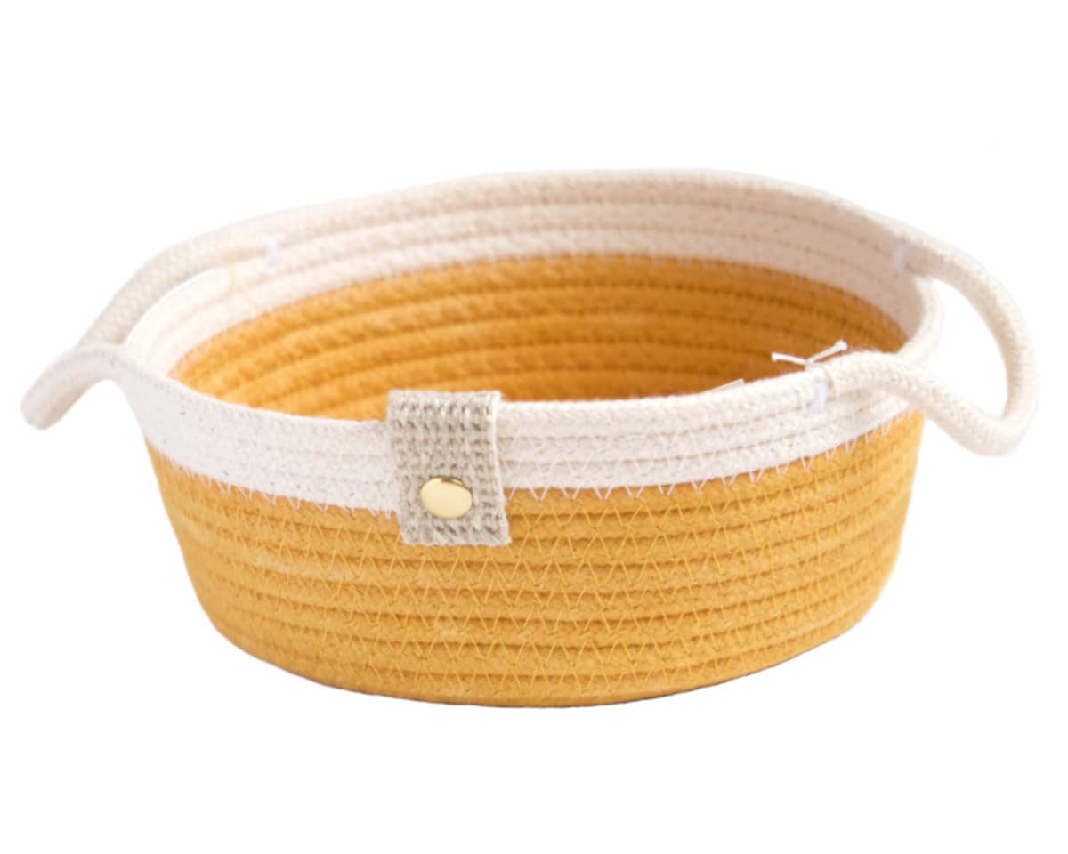 am-cla-paniers-rangement-corbeille-jaune-anses-coton image 1