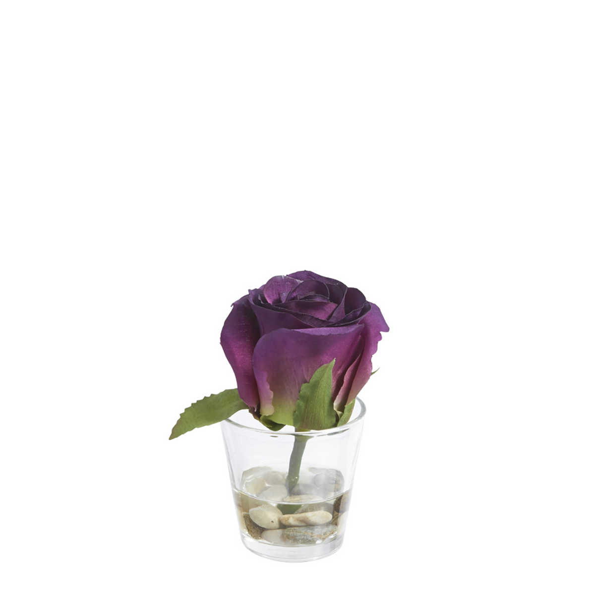 sia-noah-rose-stones-fleur-artificielle-violette-pot-verre-12-cm image 1