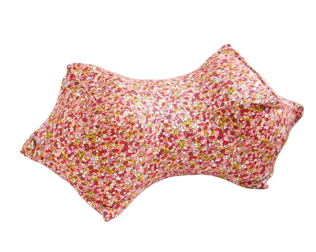 am-cla-coussin-nuque-liberty-rose-fleurs-coton-bio-47-cm image 1