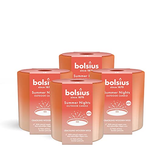 bolsius-summer-nights-bougie-ext-rieur-lot-4-40h-rouge image 8