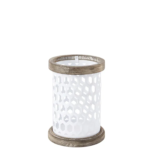 sia-nora-homy-photophore-petit-format-blanc-20-cm-bois image 1