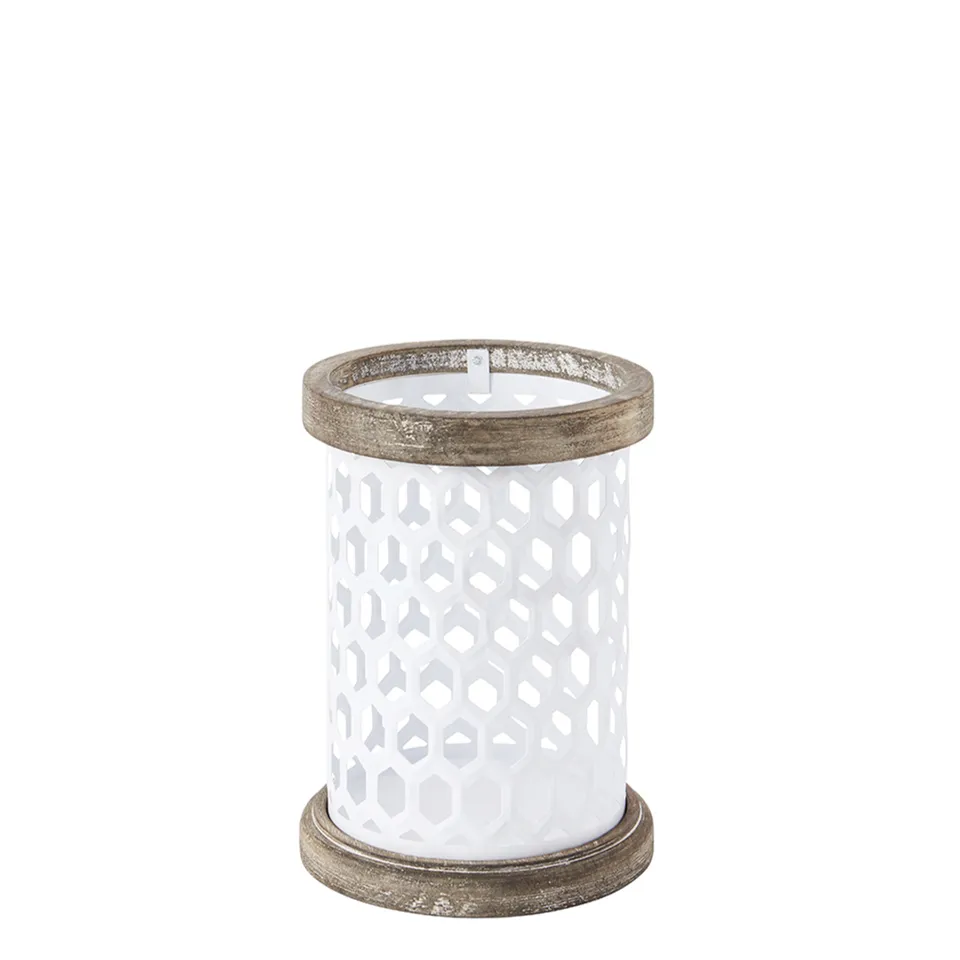 sia-nora-homy-photophore-petit-format-blanc-20-cm-bois image 1