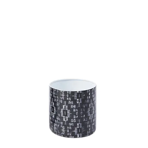 sia-antica-lily-12-cm-cache-pot-noir-en-fer-g-om-trique image 1
