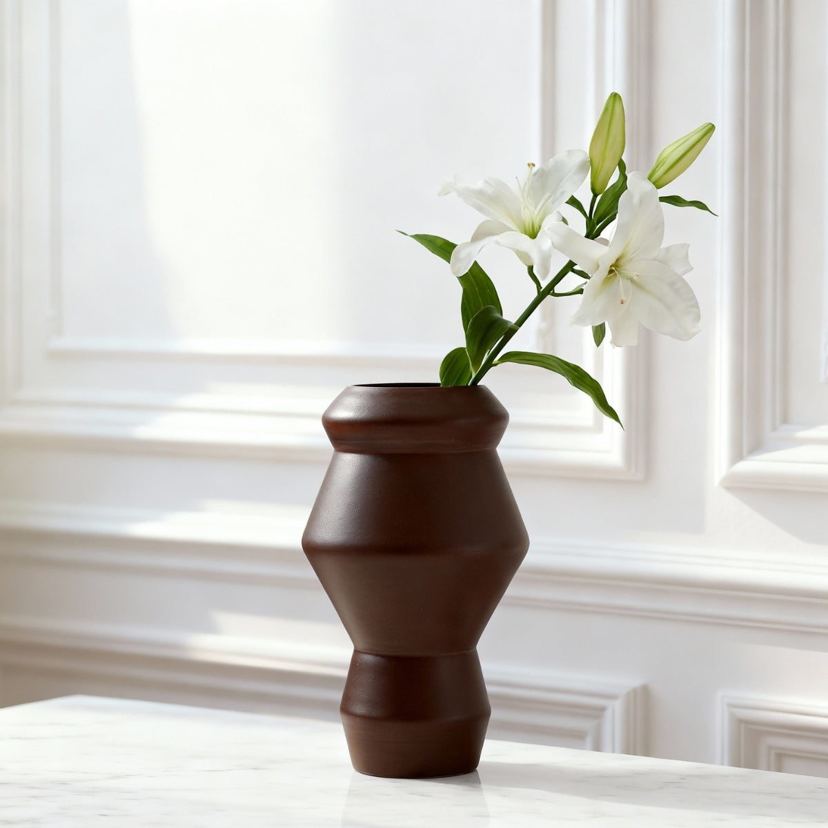 sia-antica-totem-vase-verre-marron-30-cm image 2