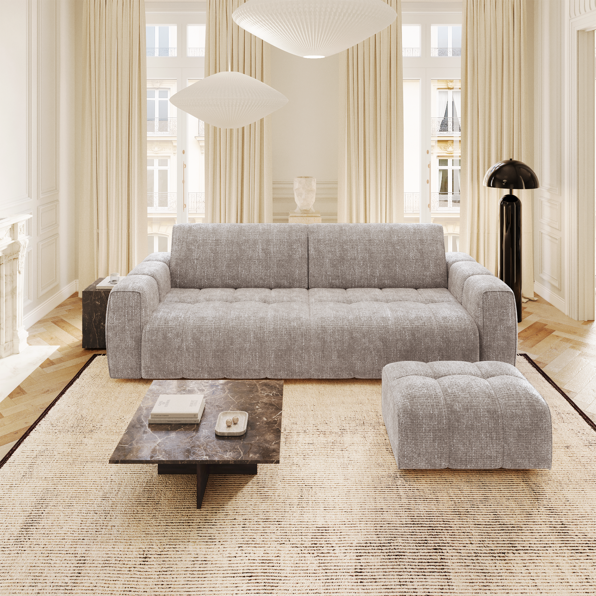 sia-deco-bari-ensemble-canap-et-pouf-capitonn-arrondi image 2