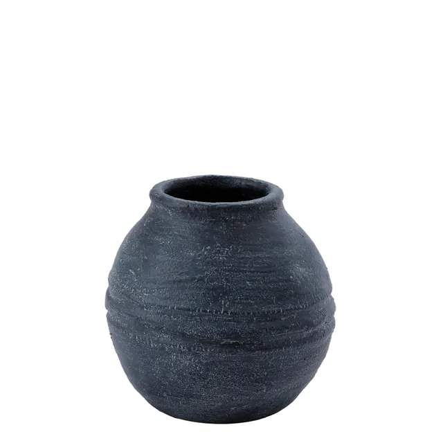 sia-deco-antica-elvea-vase-r-sine-noir-21-cm-craquel image 1