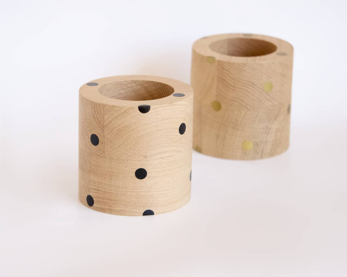 am-cla-pots-cache-pot-bois-rond-pois-noirs-9cm-ch-ne image 5