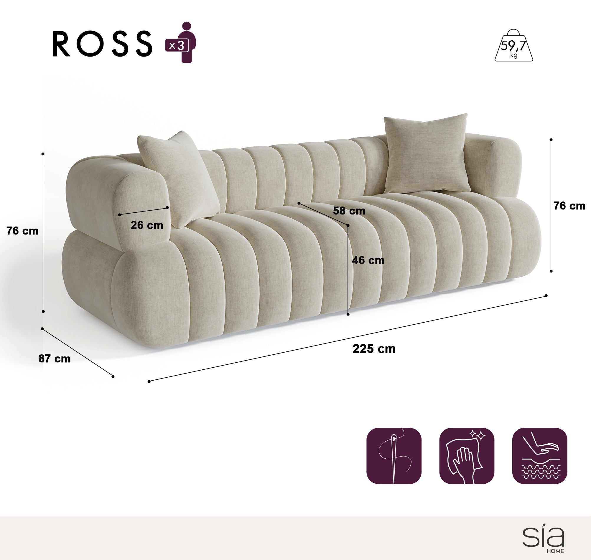 sia-deco-ross-canap-droit-cr-me-capitonn-courbes image 7