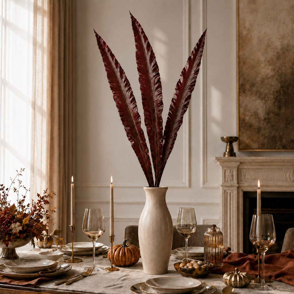 sia-deco-noah-feuille-de-foug-re-artificielle-bordeaux-119-cm image 4
