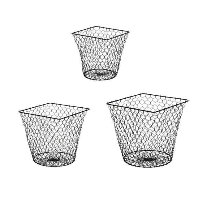 sia-charlie-paniers-wire-noir-lot-3-fer-ajour image 1