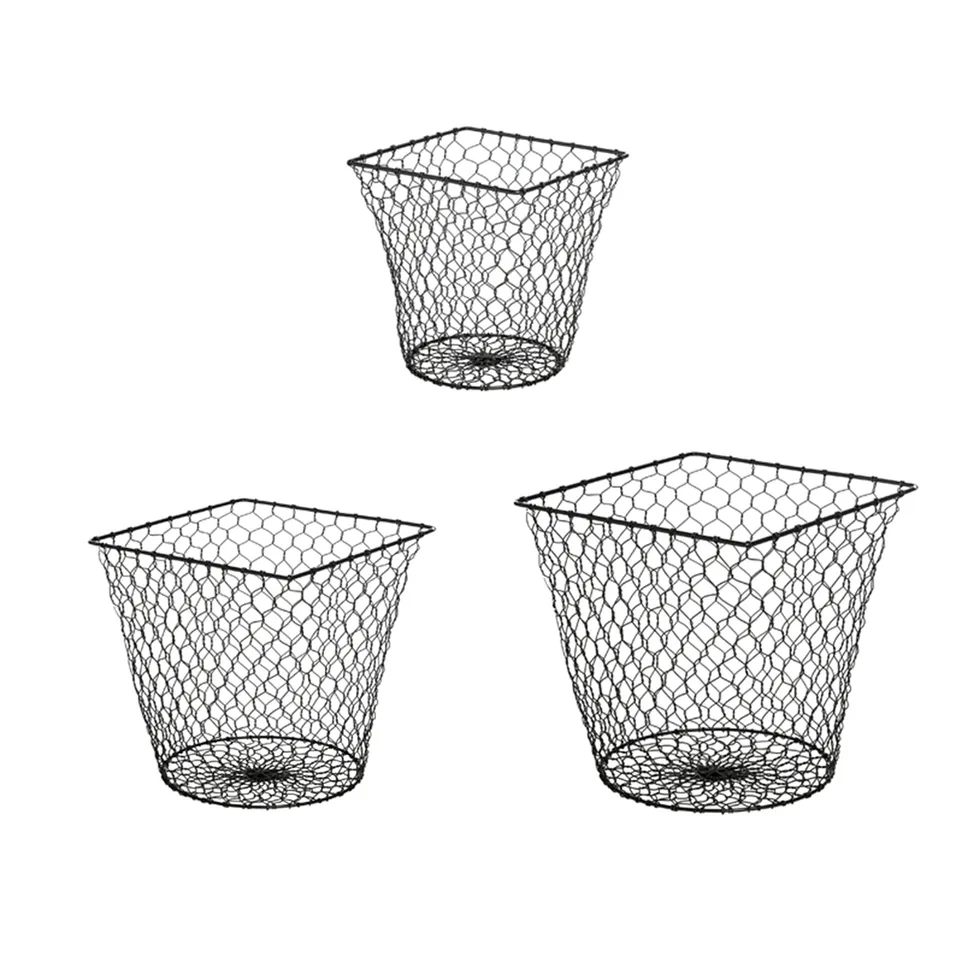sia-charlie-paniers-wire-noir-lot-3-fer-ajour image 1
