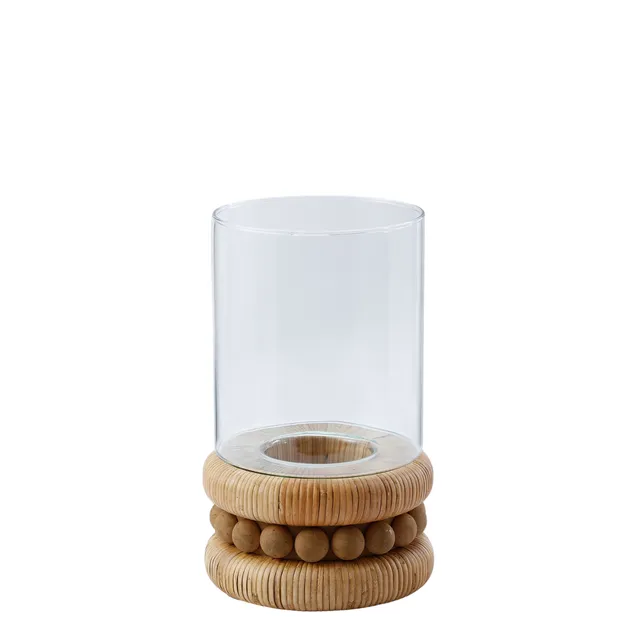 sia-nora-porte-bougie-rotin-beige-27-cm-verre image 1