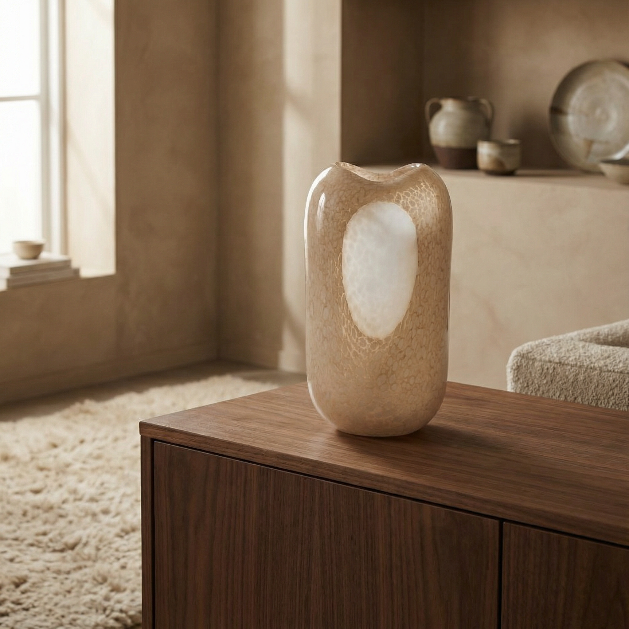 sia-antica-vase-opale-37-cm-beige-verre-souffl image 2