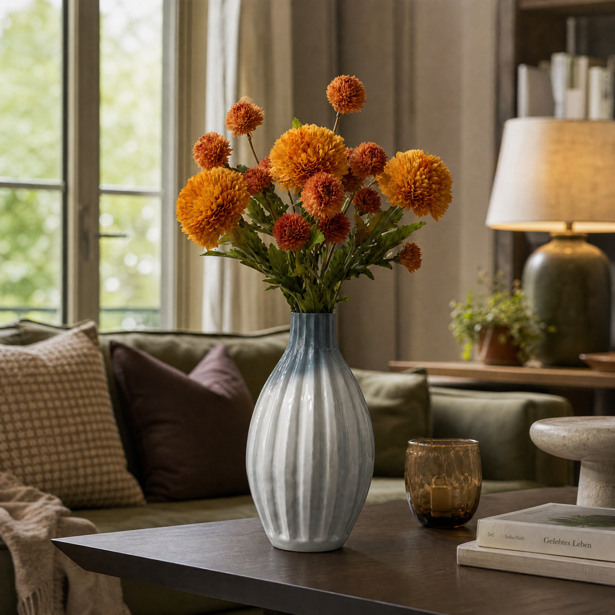 sia-deco-noah-bouquet-artificiel-dahlias-orange-6-tiges image 2