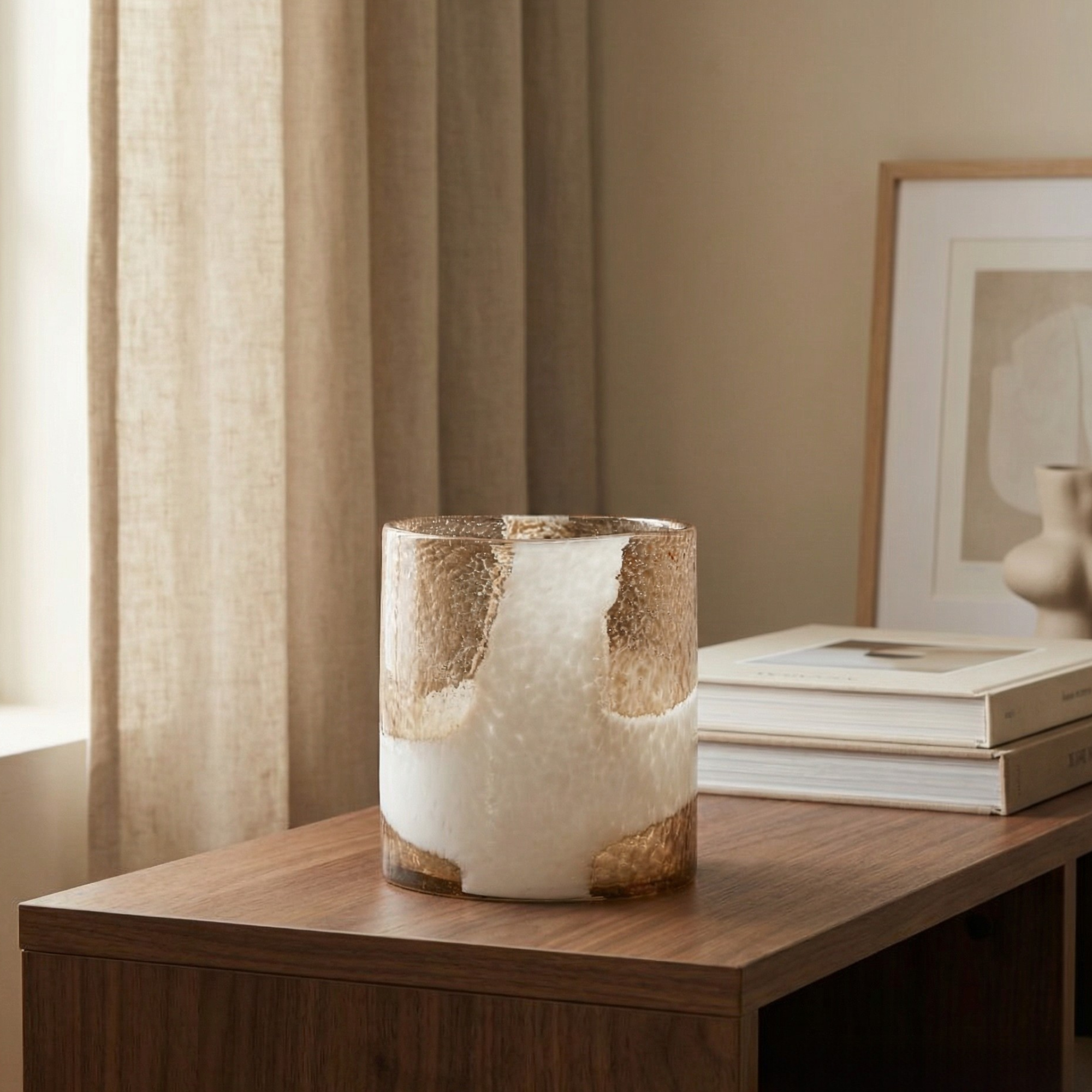 sia-antica-mirage-vase-verre-souffl-marron-20-cm image 2