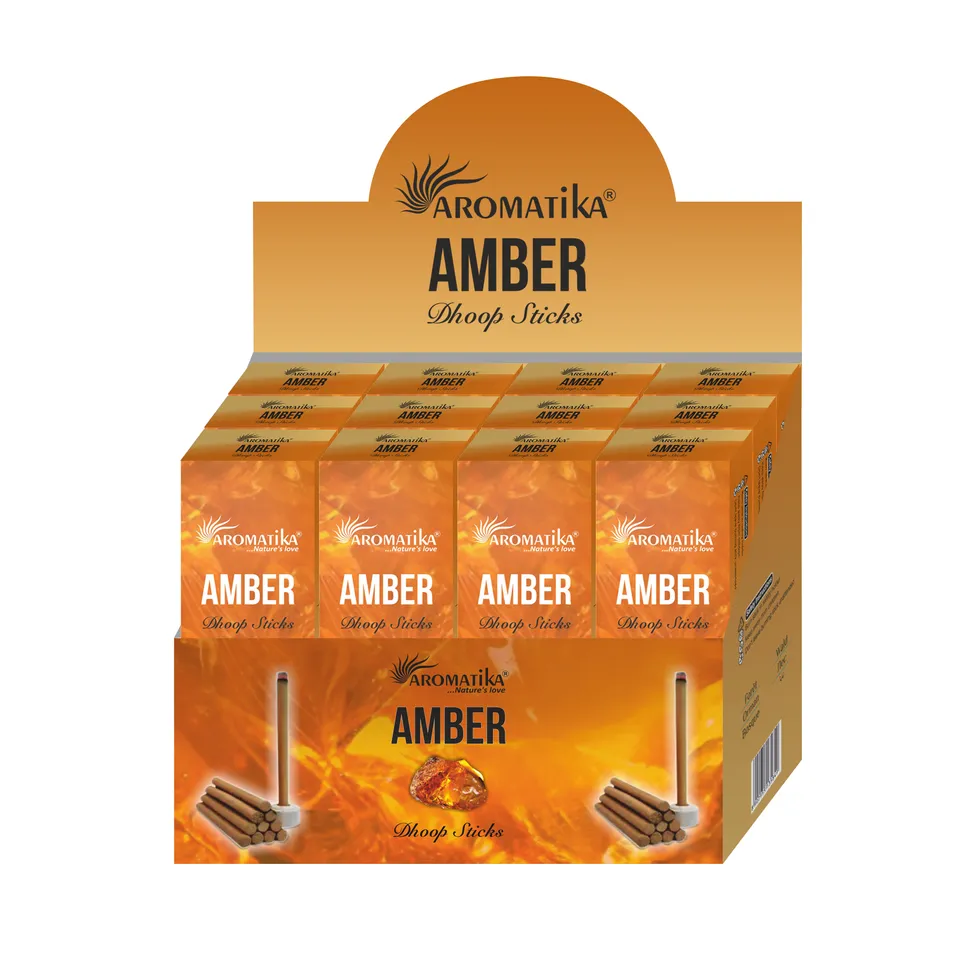 aromatika-dhoop-sticks-ambre-b-tons-d-encens-120-relaxation image 1