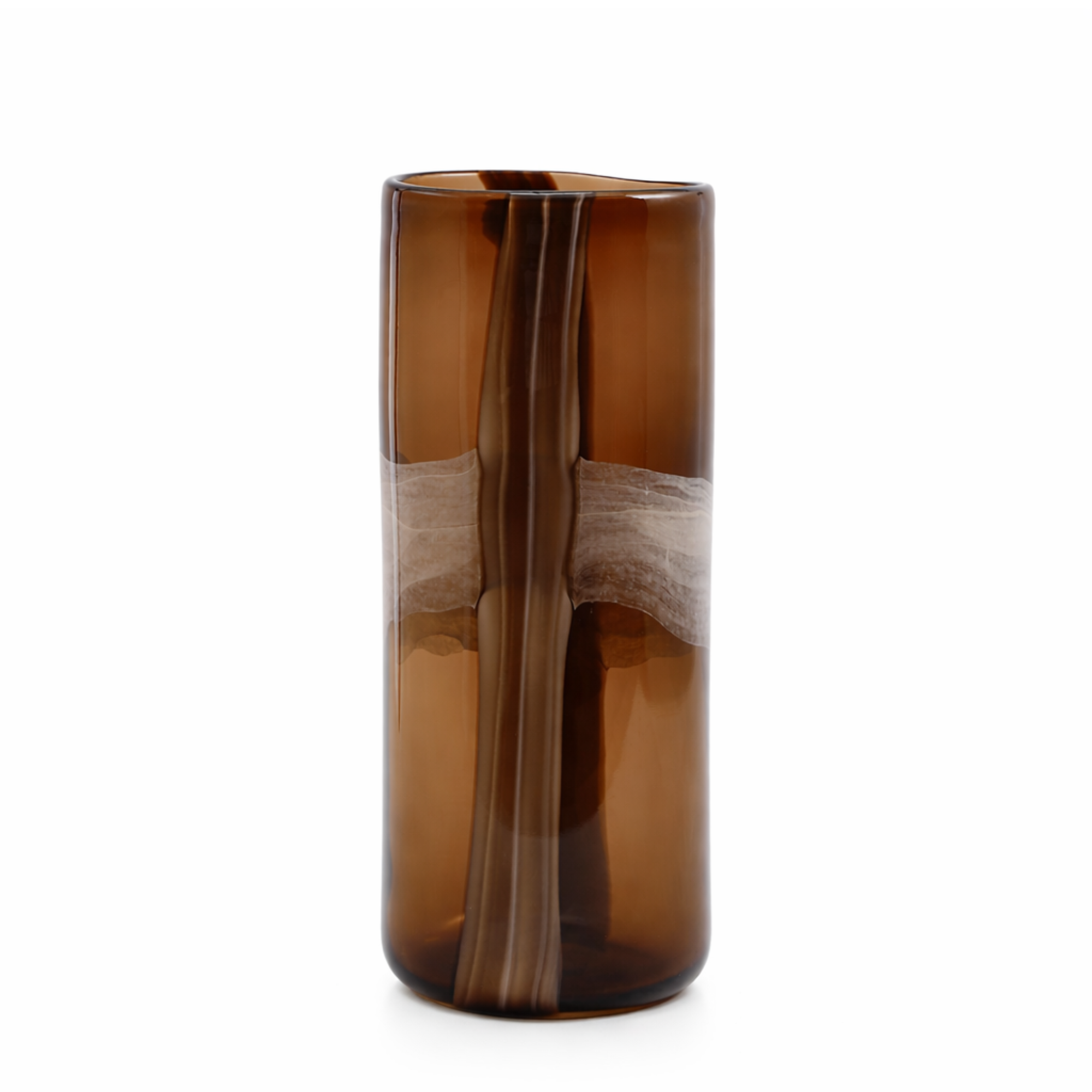 sia-antica-lin-a-vase-verre-souffl-marron-40-cm image 1