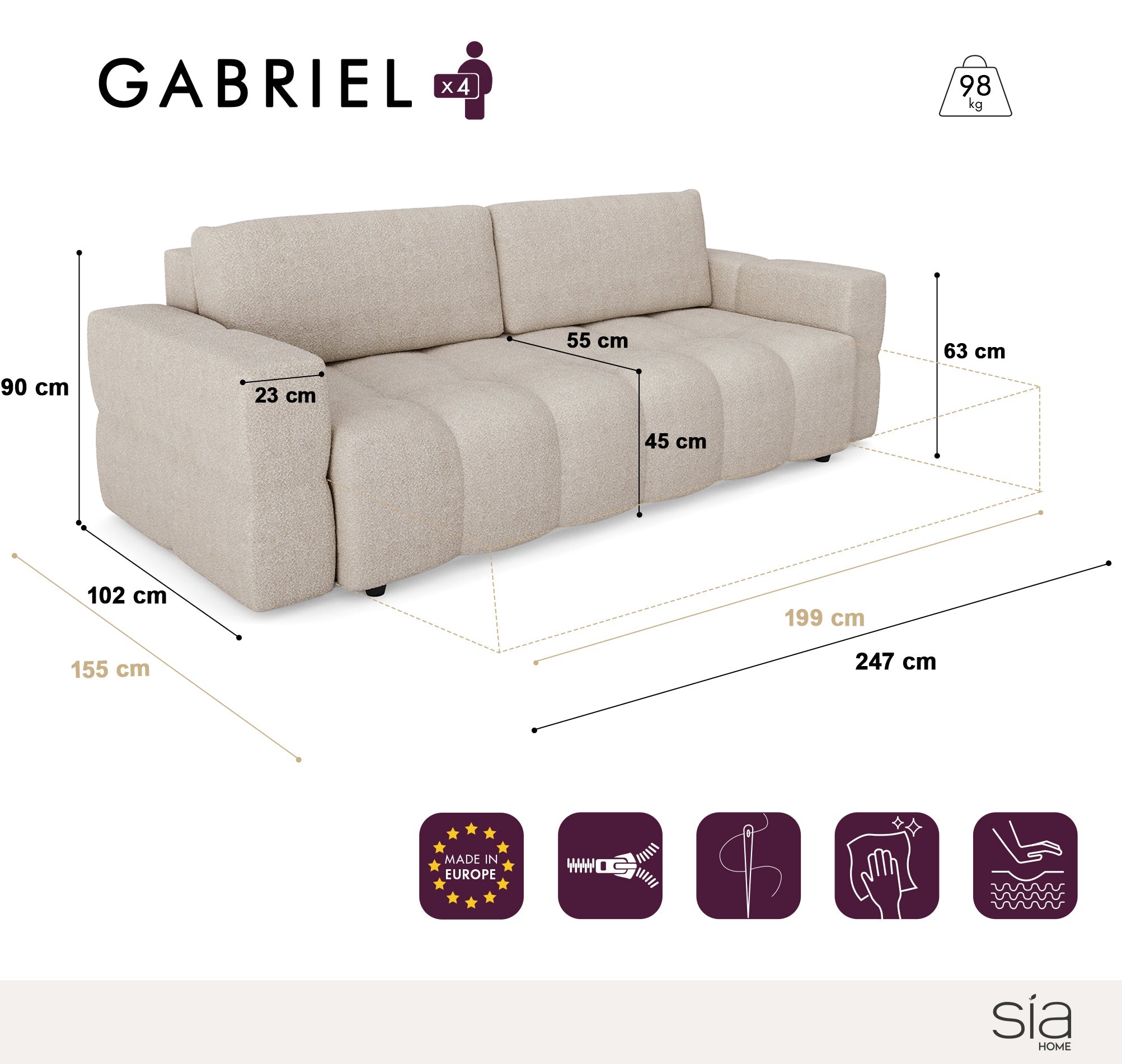 sia-deco-gabriel-canap-convertible-taupe-avec-coffre image 7