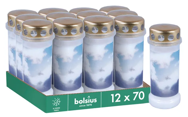 bolsius-n-6-bougie-fun-raire-motif-ciel-lot-12-70h image 1