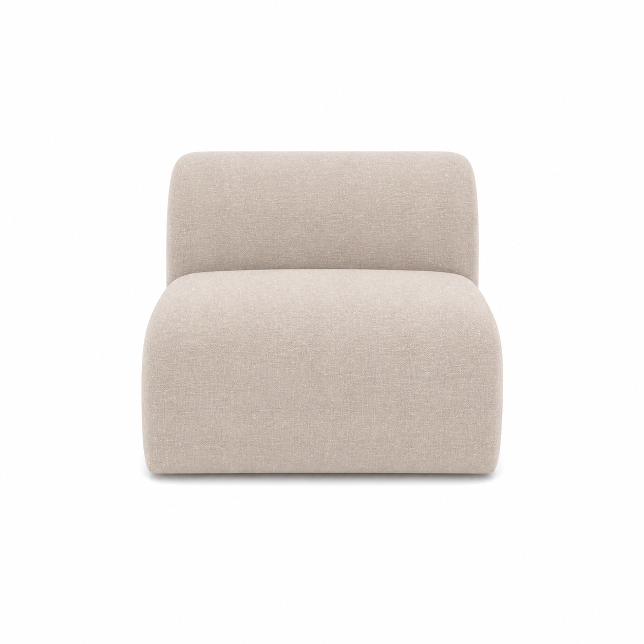 sia-deco-myra-fauteuil-sans-accoudoirs-beige-arrondi image 1