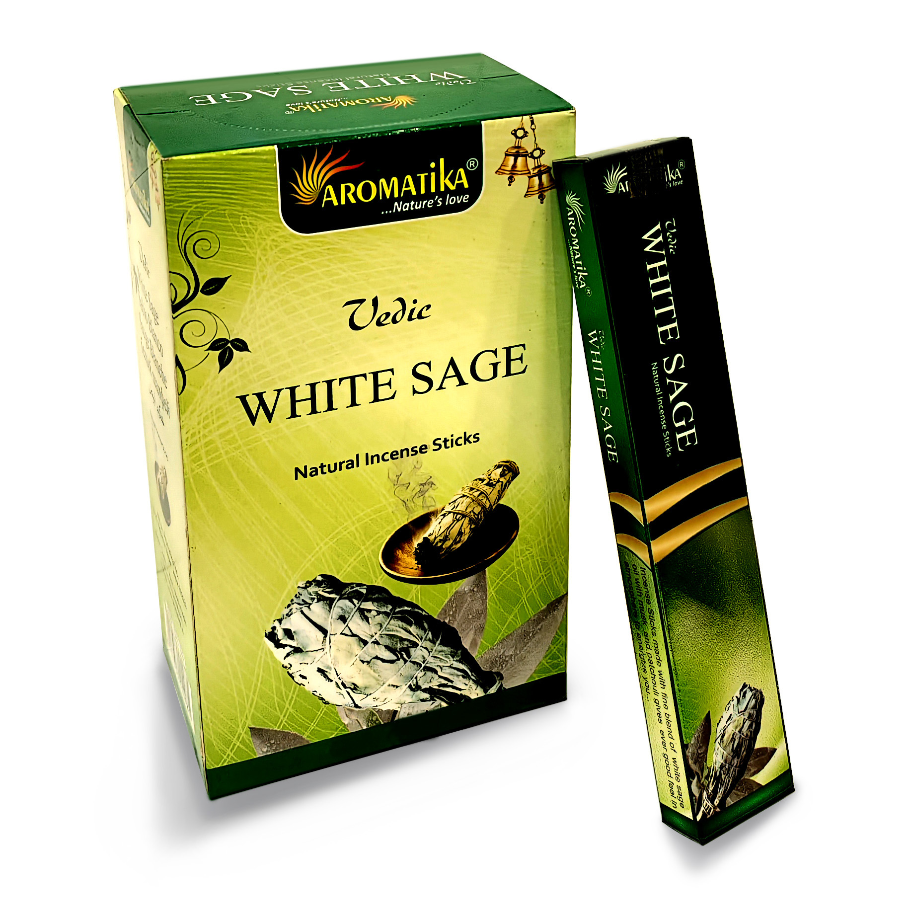 aromatika-vedic-sauge-blanche-b-tonnets-d-encens-15-g-purifiant image 1